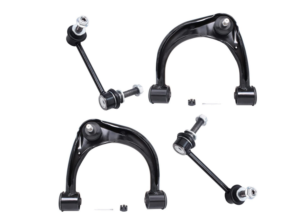PAIR FRONT UPPER CONTROL ARMS & SWAY BAR LINKS KIT FOR TOYOTA LAND CRUISER PRADO 150 SERIES 2009-ON
