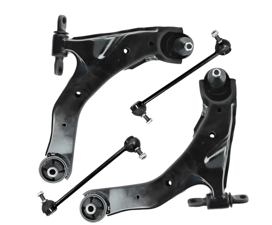 PAIR NEW FRONT LOWER CONTROL ARMS & FRONT SWAY NAR LINKS KIT for KIA CERATO LD 2004-2008