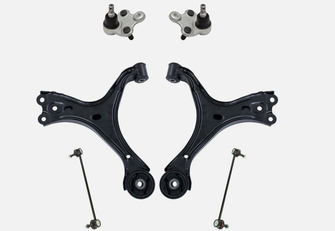 PAIR FRONT LOWER CONTROL ARMS & BALL JOINT + SWAY BAR LINKS FOR HONDA CIVIC FB FK 2012-2016