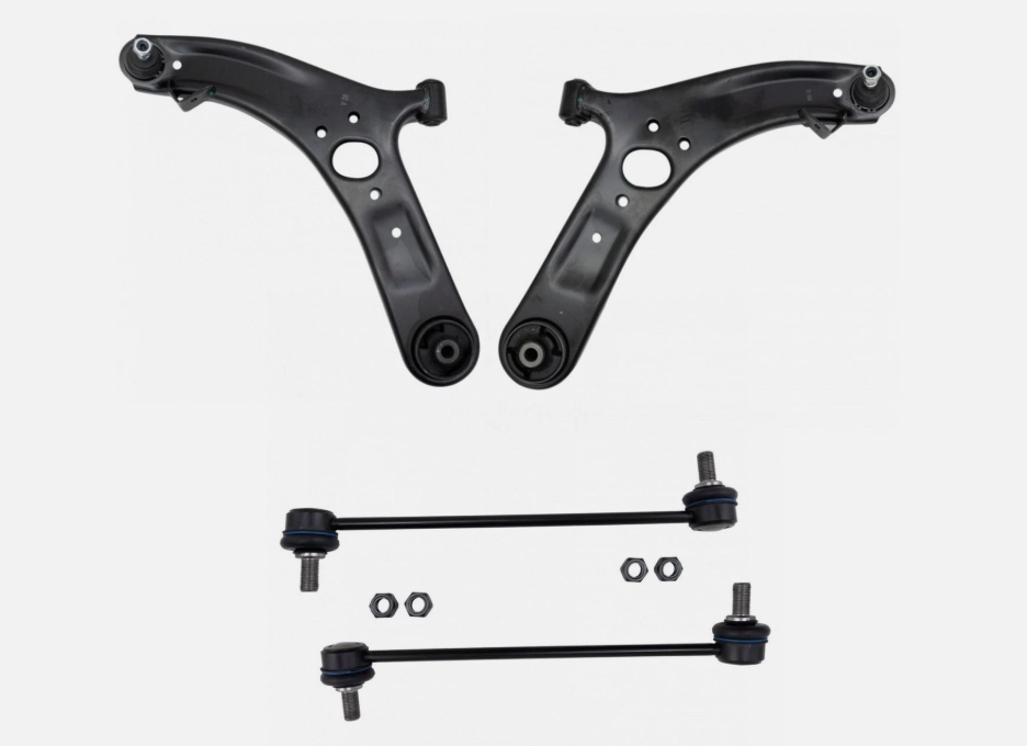 PAIR NEW FRONT LOWER CONTROL ARMS & SWAY BAR LINKS FOR KIA CERATO YD 2013 ~ 2018