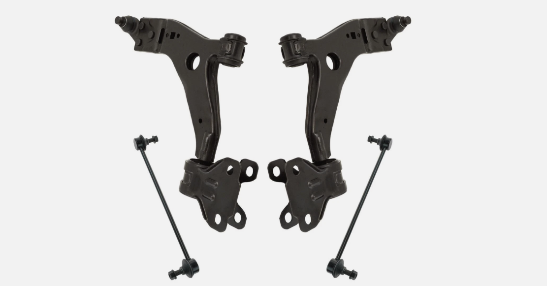 PAIR NEW FRONT LOWER CONTROL ARMS & SWAY BAR LINKS FOR FORD KUGA TF 2012 - 2016 LH+RH