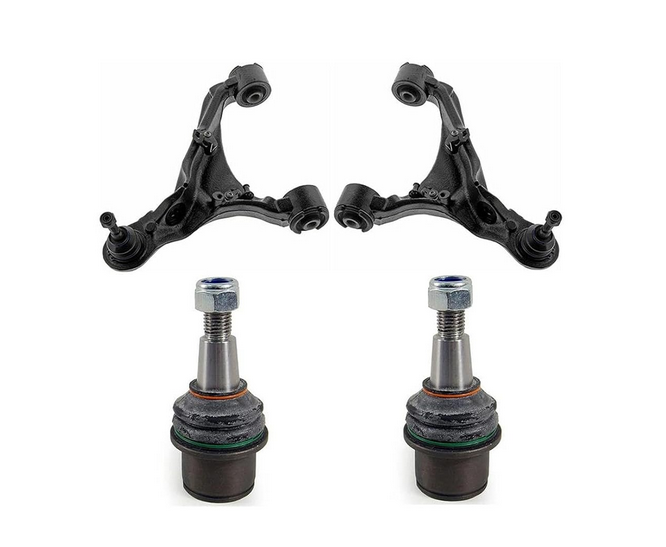 PAIR FRONT UPPER CONTROL ARMS & FRONT LOWER BALL JOINTS for LAND ROVER RANGE ROVER SPORT L320 2005-2013
