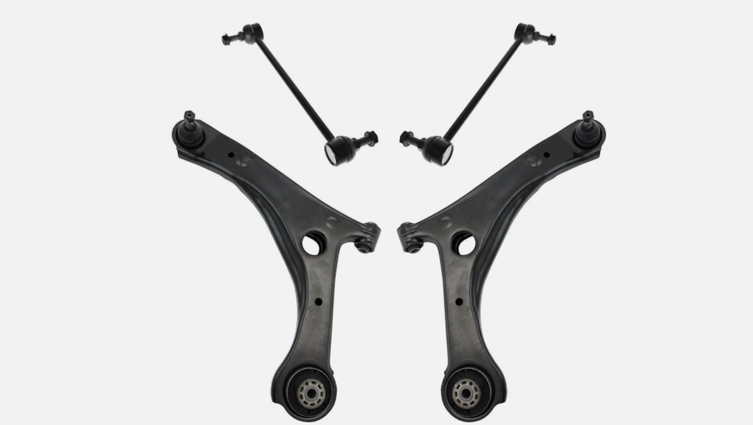 PAIR FRONT LOWER CONTROL ARMS & FRONT SWAY BAR LINK for CHRYSLER GRAND VOYAGER RT 08-14
