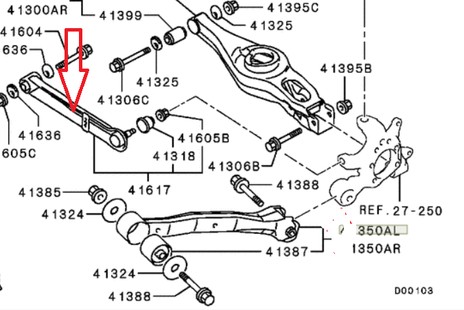 1X NEW REAR TRACK CONTROL ROD WITH BALL JOINT FOR MITSUBISHI PAJERO NS-NX 2006-ON LH=RH