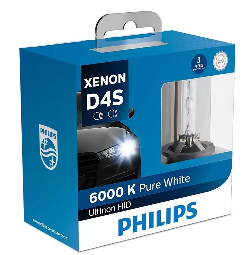 2 x PHILIPS D4S Ultinon Xenon HID 6000K Pure White Headlight Bulb 42V 35W