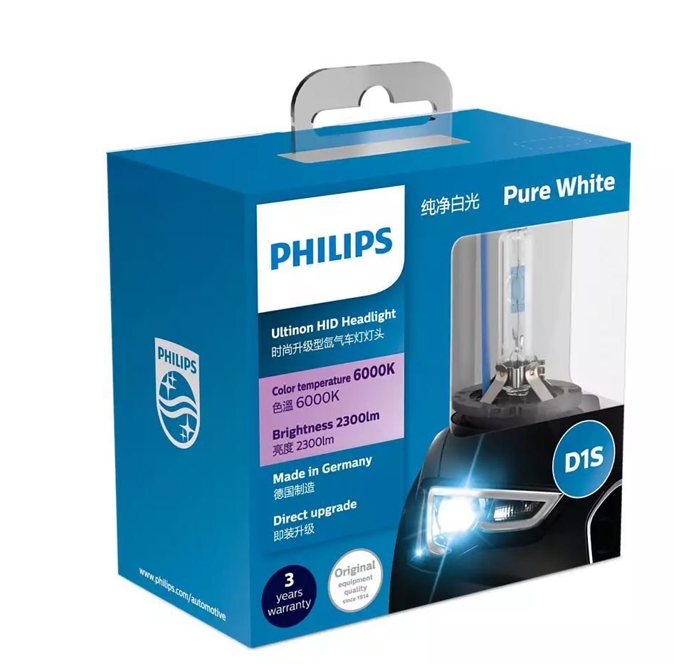 PHILIPS D1S Ultinon Xenon HID 6000K Pure White Headlight Bulb 85V 35W PAIR