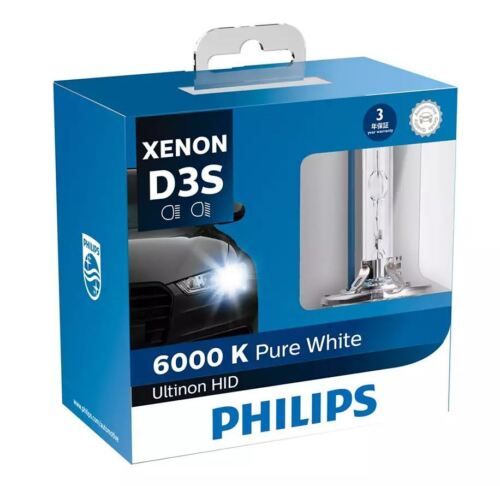 2 x PHILIPS D3S Ultinon Xenon HID 6000K Pure White Headlight Bulb 42V 35W