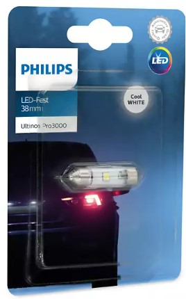 PHILIPS 38mm Ultinon Pro3000 LED Festoon 6000K White Interior Light