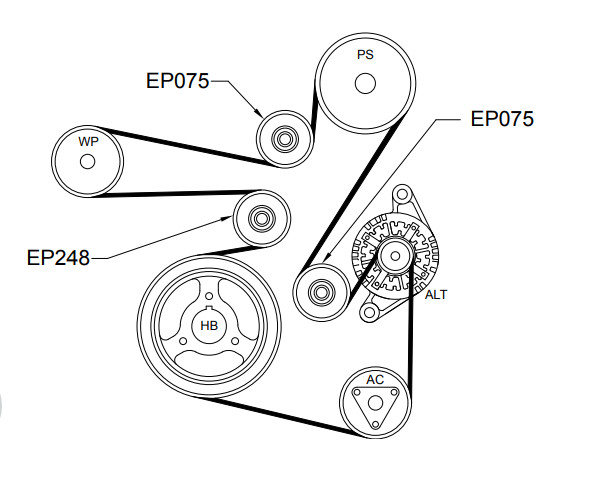 Drive Belt Pulley for Mitsubishi Lancer CJ 10/07-2010 2.0L APZ248
