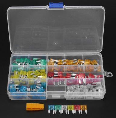 120 Piece Mini Blade Fuse Assortment - inc Removal Tool