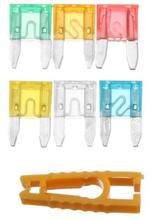 120 Piece Mini Blade Fuse Assortment - inc Removal Tool