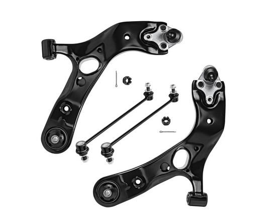 PAIR FRONT LOWER CONTROL ARMS & SWAY BAR LINK FOR TOYOTA AVENSIS ADT27# ZRT27# 2008-2018