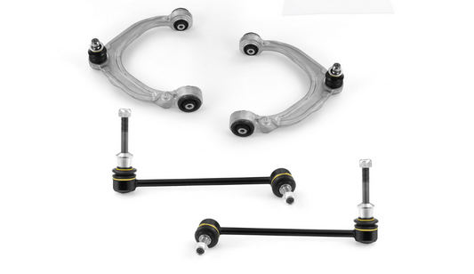 PAIR FRONT UPPER CONTROL ARMS & SWAY BAR LINKS for BMW X6 E71 E72 F16 F86 2008-2019