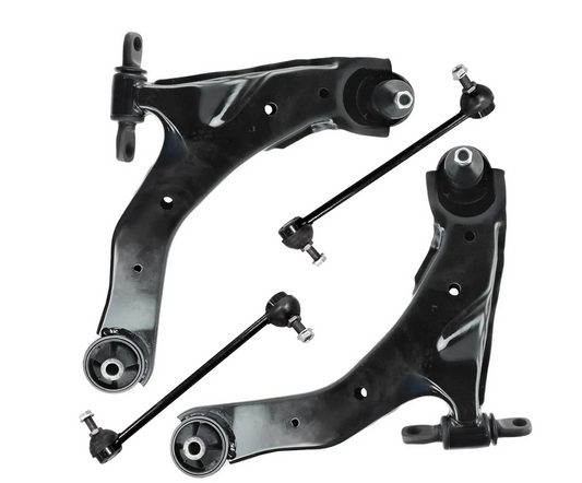 PAIR NEW FRONT LOWER CONTROL ARMS & FRONT SWAY NAR LINKS KIT for KIA CERATO LD 2004-2008