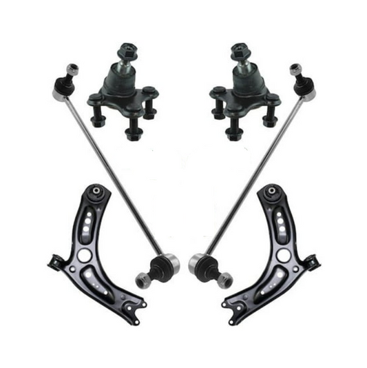 PAIR FRONT LOWER CONTROL ARMS & SWAY BAR LINKS FOR Volkswagen Golf Mk7 2013-2020 LH+RH