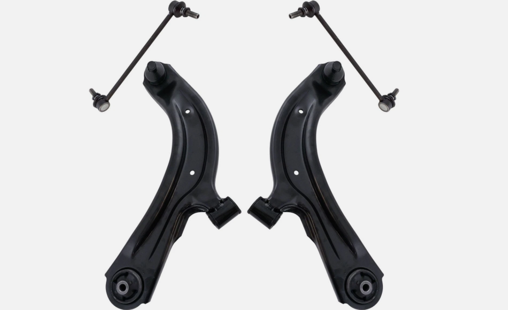 PAIR FRONT LOWER CONTROL ARMS & SWAY BAR LINK FOR NISSAN TIIDA C12 2013-ON